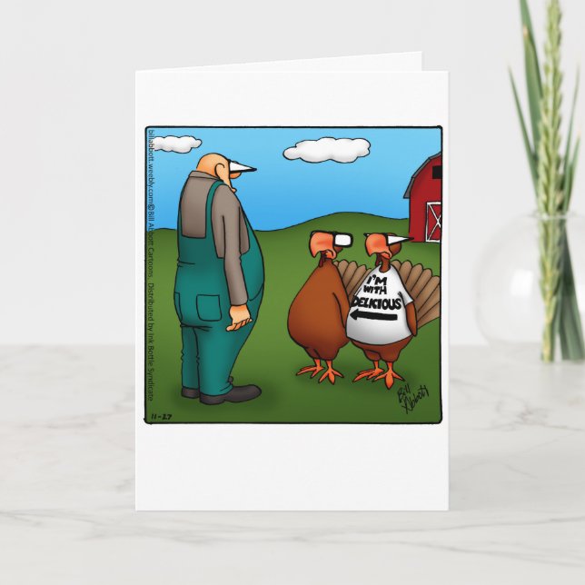 Funny Erntedank Spaß Ferienreise Grußkarte Feiertagskarte (Vorderseite)