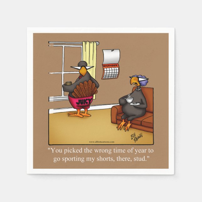 Funny Erntedank Spaß Party Napkins Serviette (Vorderseite)