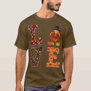 Funny Erntedank Truthahn Liebe Bekleidung Frauen M T-Shirt