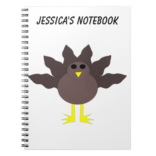 Funny Erntedank Türkei Anpassbare Notebook-PCs Notizblock (Vorderseite)