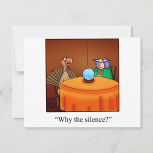 Funny Erntedank Türkei Glückliche Cartoon Geschenk Feiertagskarte