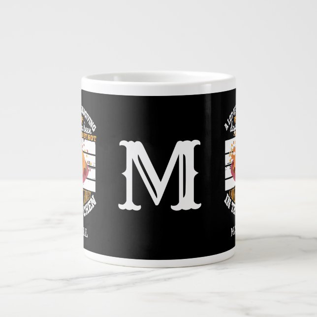 Funny Erntedank Türkei Kurven Jumbo-Tasse (Vorderseite)