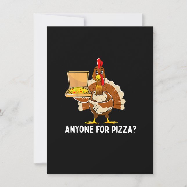 Funny Erntedank Türkei Pizza Men Kids Boys Geschen Einladung (Vorderseite)