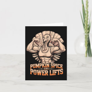Funny Erntedank Türkei Powerlift Gym Workout Karte