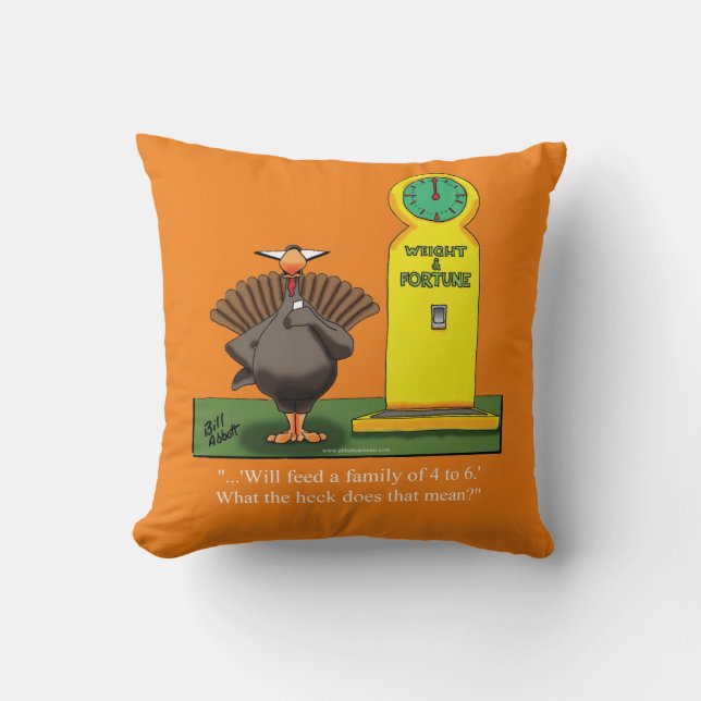 Funny Erntedank Türkei Spaß Pillow Kissen (Vorderseite)