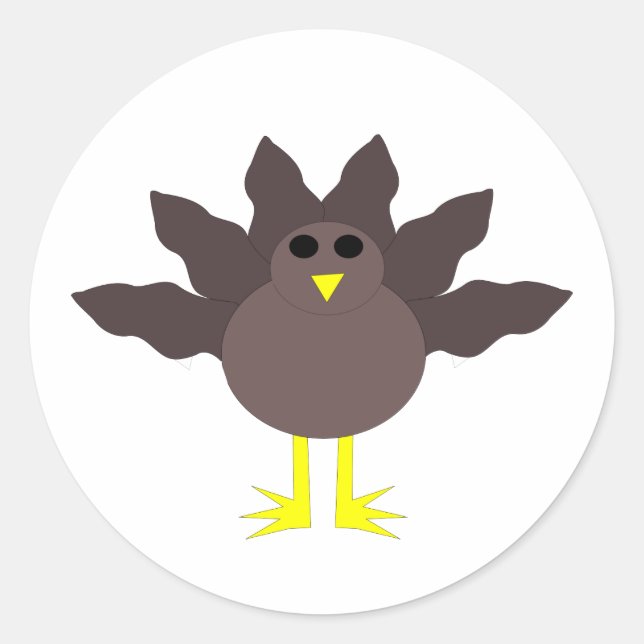 Funny Erntedank Türkei Stickers (Vorderseite)