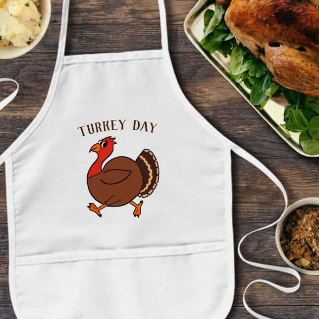Funny Erntedank Türkei Tag Kinderschürze (Fun turkey apron for your Thanksgiving preparation)
