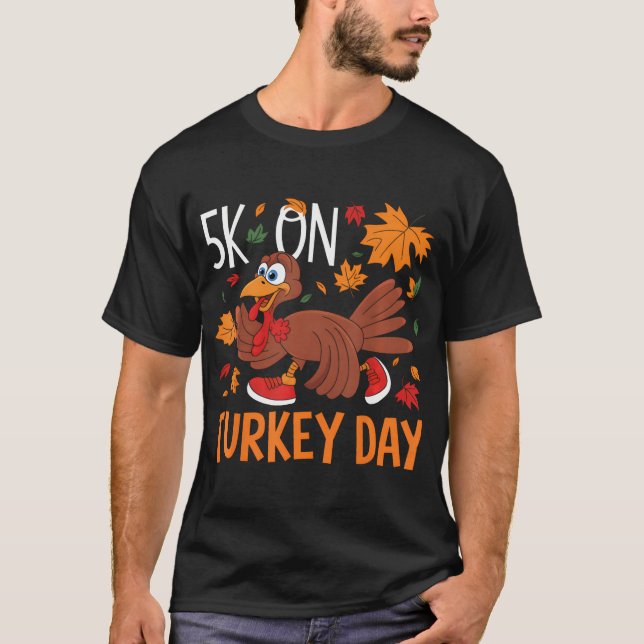 Funny Erntedank Türkei Trot 5K Lauf Spaß Türkei T-Shirt (Vorderseite)