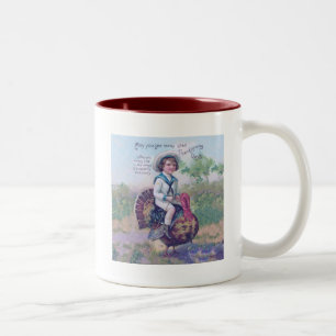 Funny Erntedank Türkei Zweifarbige Tasse