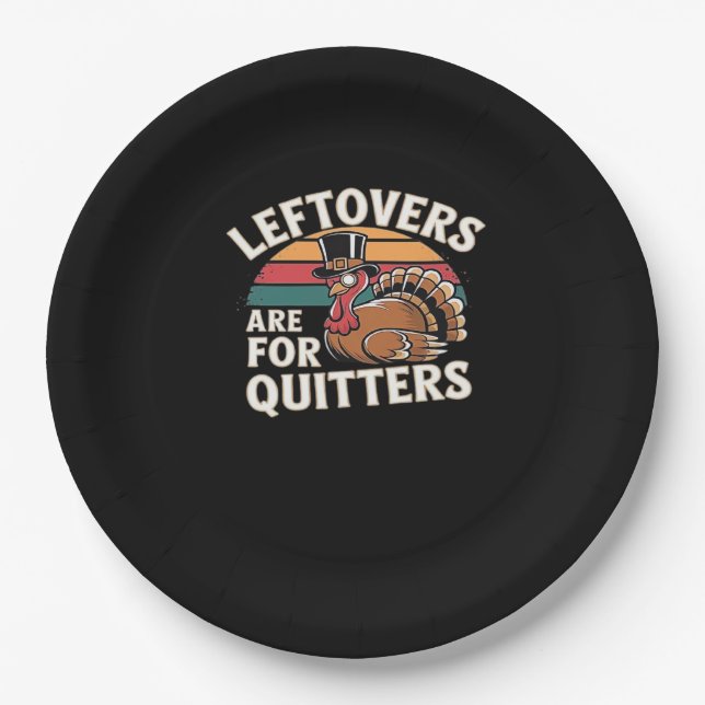 Funny Erntedank Turkey Design - "Liebhaber des Leb Pappteller (Vorderseite)
