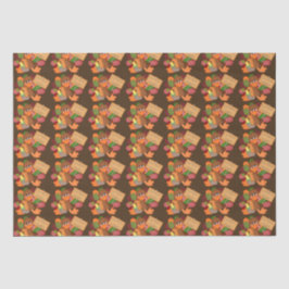 Funny Erntedank Turkey Holiday Tissue Paper Seidenpapier