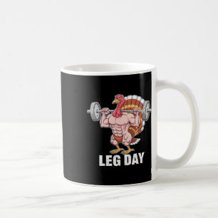 Funny Erntedank Turkey Leg Day Motivation Gym W Kaffeetasse