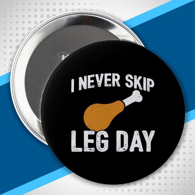 Funny Erntedank Turkey Leg Day Quotiertreiber Button (Von Creator hochgeladen)