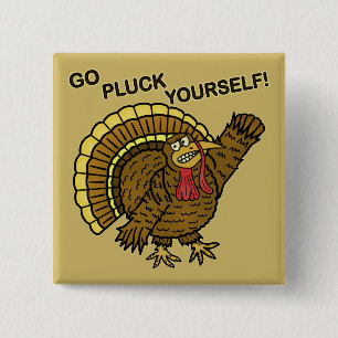 Funny Erntedank Turkey Pub Button