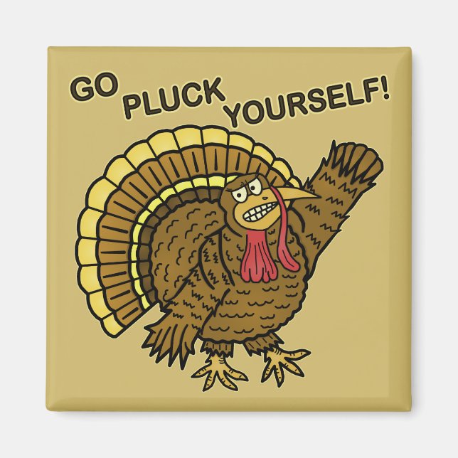 Funny Erntedank Turkey Pub Magnet (Vorne)