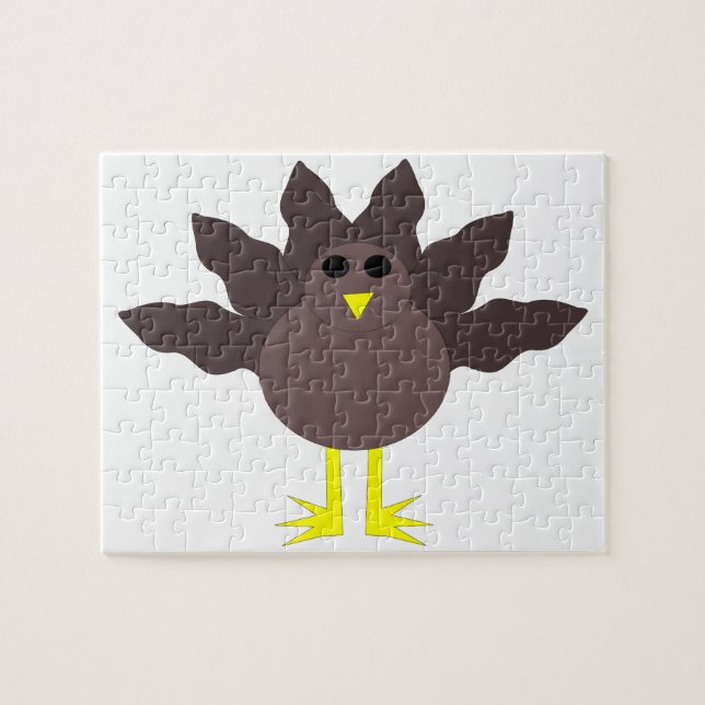 Funny Erntedank Turkey Puzzle (Horizontal)