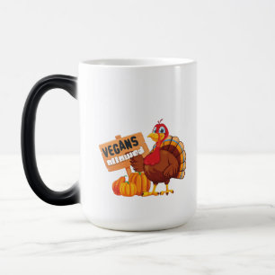 Funny Erntedank Veganer erlaubt! Verwandlungstasse