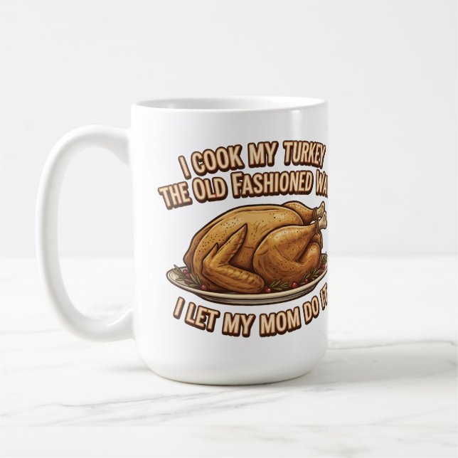 Funny Erntedank Zitat Ich koche meine Türkei Kaffeetasse (Links)