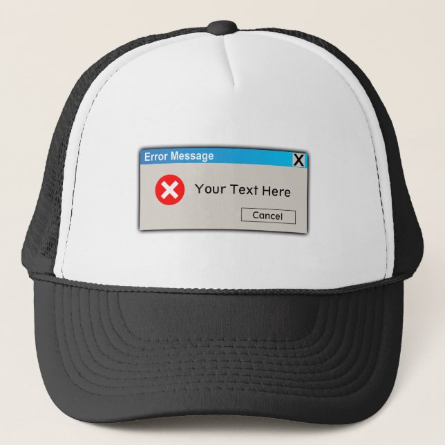 Funny Error-Meldung Truckerkappe (Vorderseite)