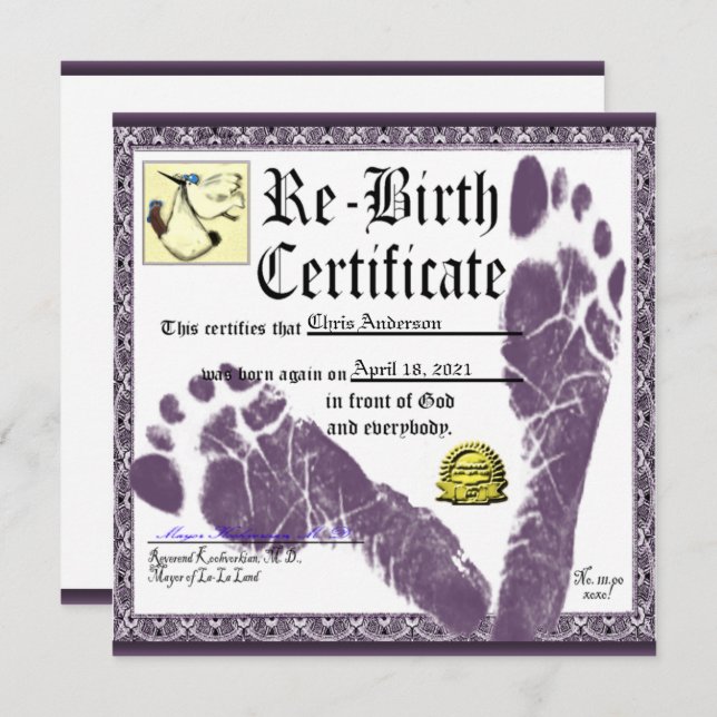 Funny Erwachsene Geburtstagsfeier Einladungen (Vorne/Hinten)