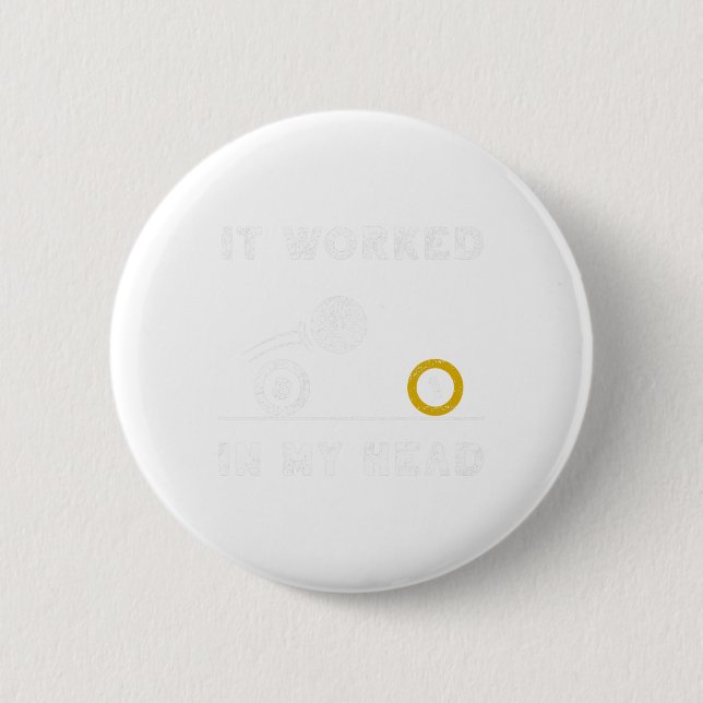Funny es funktioniert in meinem Kopf Billiard 8 Ba Button (Vorderseite)