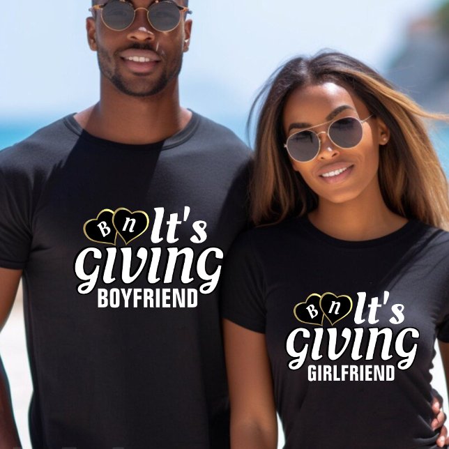 Funny Es ist, Boyfriend Paare Valentine geben T-Shirt (Funny It's Giving Boyfriend Couples Valentine T-Shirt)