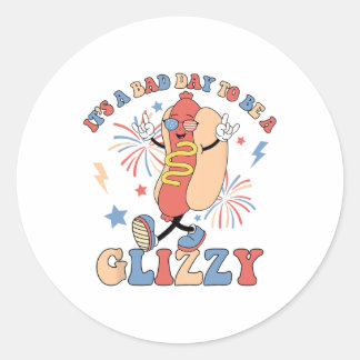 Funny Es ist ein Byd Day, ein glänzender 4. Juli z Runder Aufkleber