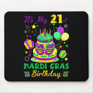 Funny Es ist mein 21. Mardi Gras Geburtstag King C Mousepad