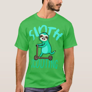 Funny EScooter Niedlich Kawaii Sloth Driving Scoot T-Shirt