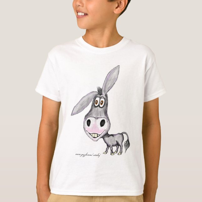 Funny Esel niedlicher T - Shirt (Vorderseite)