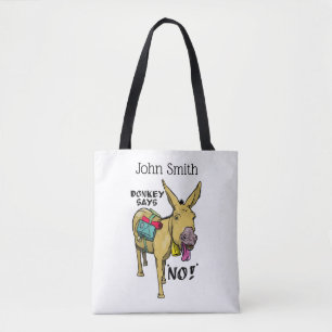 Funny Esel sagt nein! Tasche