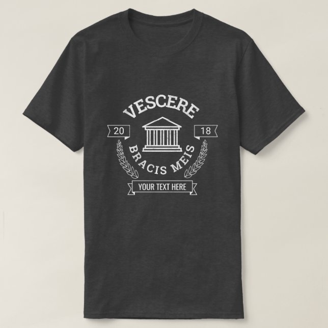 Funny essen My Shorts Latin Wappen Custom T-Shirt (Design vorne)