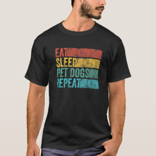 Funny essen schlafende Hunde Hunde wiederholen Hun T-Shirt