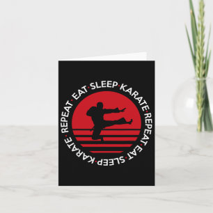 Funny essen Sleep Karate Wiederholung Karte