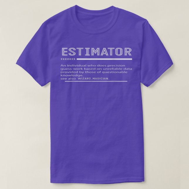Funny Estimator Definition 2478 T-Shirt (Design vorne)
