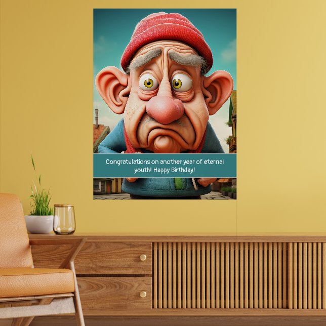 Funny Eterne Jugend Meilenstein Geburtstag Poster (Wohnzimmer 2)
