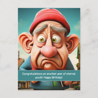 Funny Eterne Jugend Meilenstein Geburtstag Postkarte