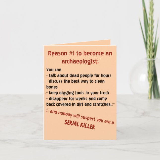 Funny Evil Archäologe Motivation Light Karte (Vorderseite)