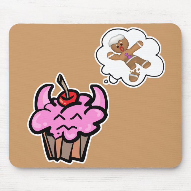 Funny Evil Cooker Killer Cupcake Mousepad (Vorne)