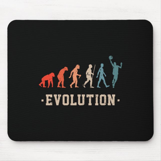 Funny Evolution - Basketball Player Liebhaber Mousepad (Vorne)