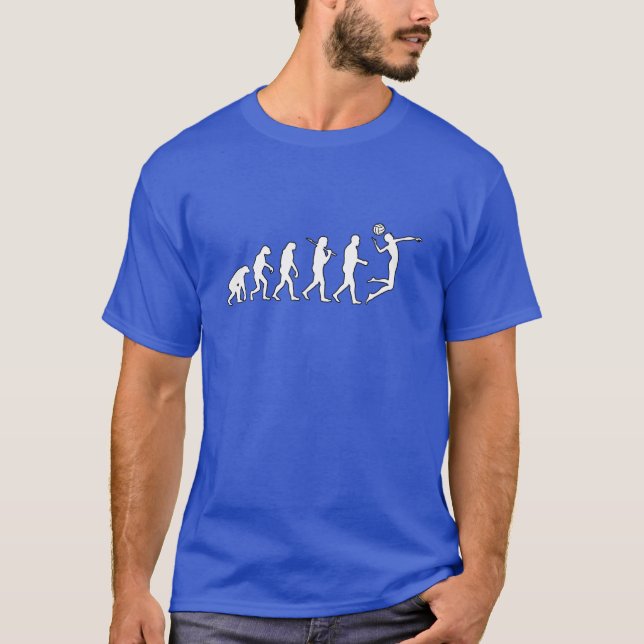 Funny Evolution Man - Sportvolleyball T-Shirt (Vorderseite)