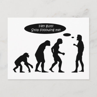 Funny Evolution Postkarte