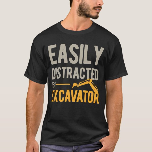 Funny Excavator T-Shirt (Vorderseite)