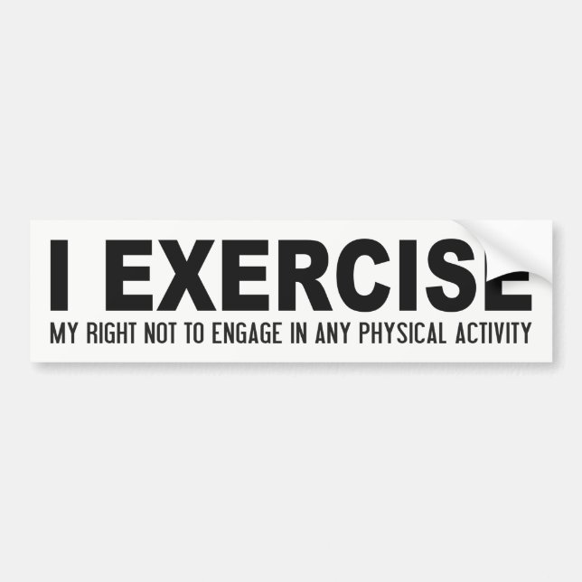 Funny Exercure Autoaufkleber (Vorne)