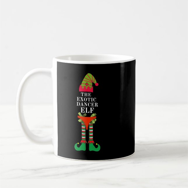 Funny Exotic tancing Elf Matching Group Weihnachte Kaffeetasse (Links)