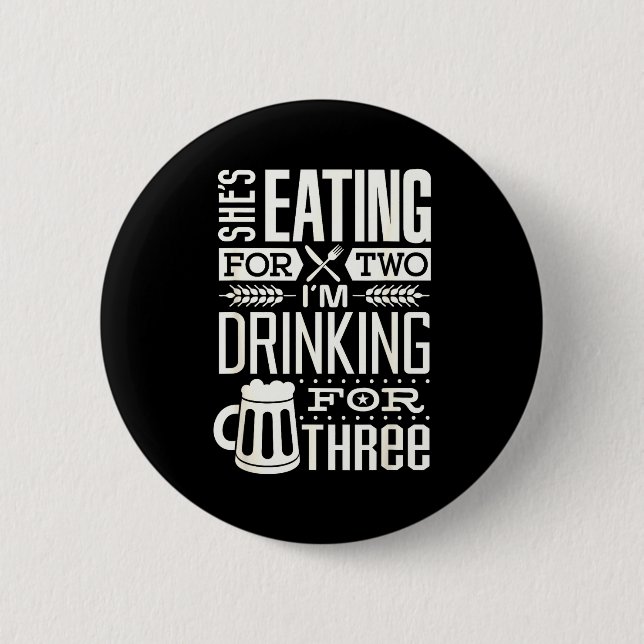 Funny Expecting Dad Shirt For Pregnancy New Dad Fa Button (Vorderseite)