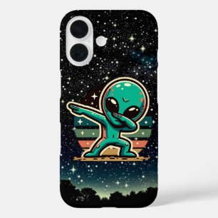 Funny Extraterrestristristrial Alien Dabbing iPhone 16 Hülle