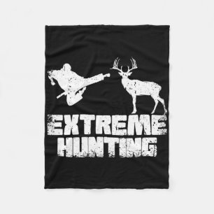 Funny Extreme Jagd Deer Karate Karate Fleecedecke