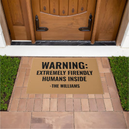 Funny 'Extremely Friendly Humans' Custom Doormat Fußmatte