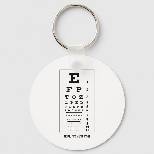 Funny Eye Chart Schlüsselanhänger (Vorderseite)